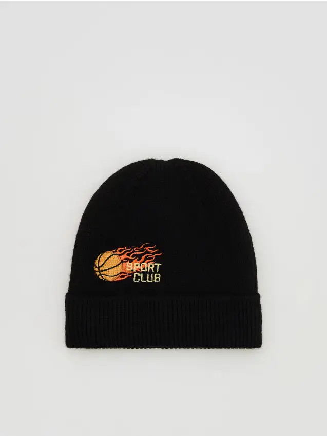 Berretto in viscosa - nero