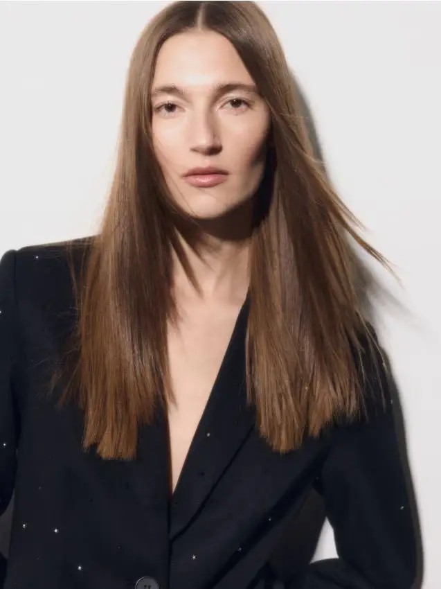 Blazer con strass - nero