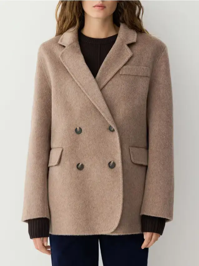 Blazer in lana fatto a mano - beige