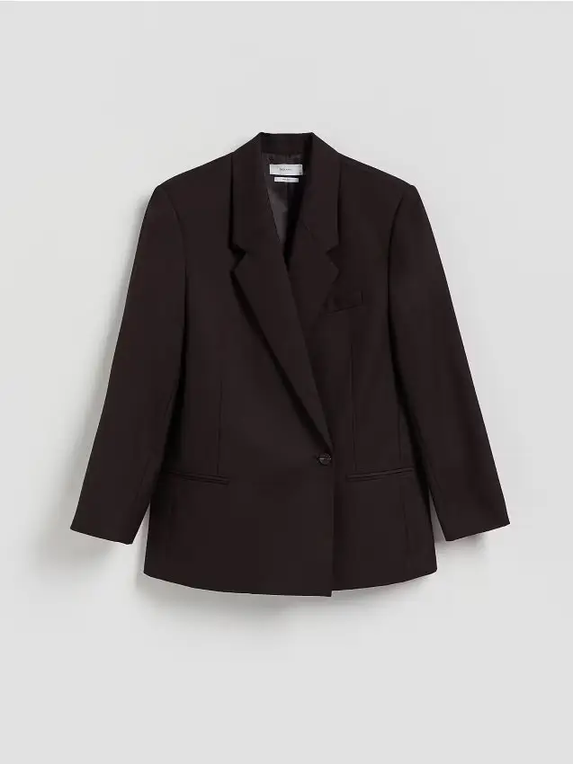 Blazer in misto lana - maroon