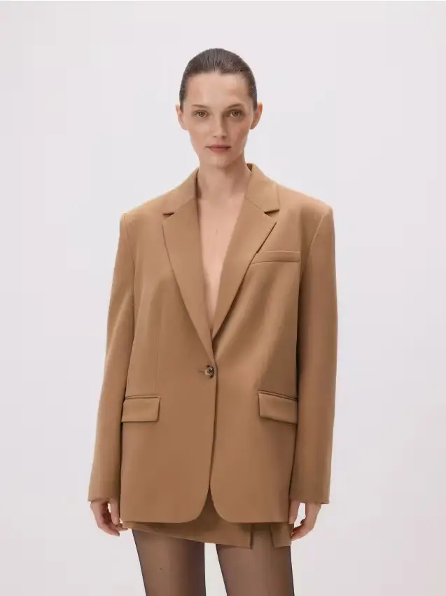 Blazer monopetto - beige