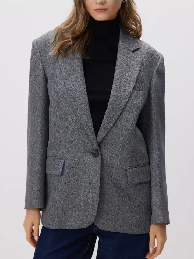 Blazer monopetto - grigio scuro