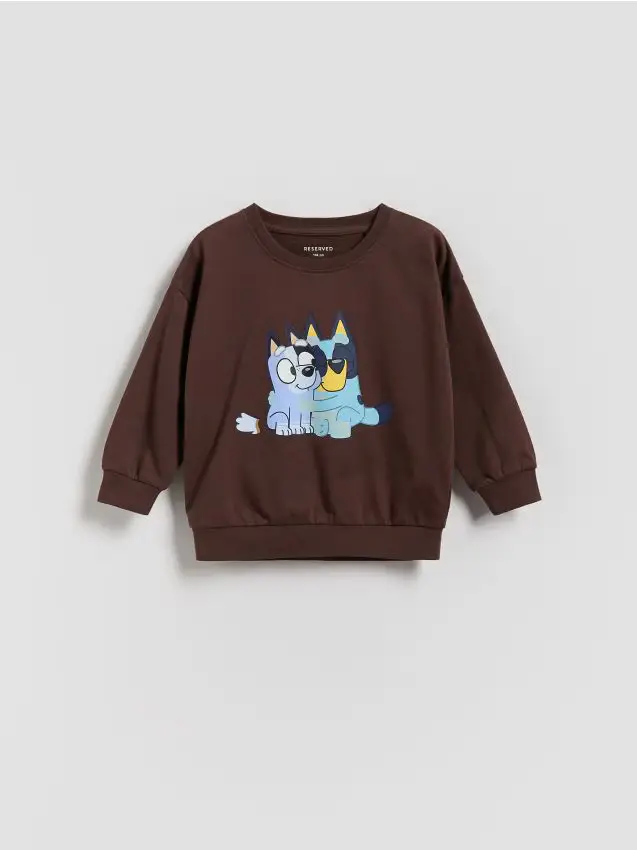 Bluey maglia a maniche lunghe in cotone - marrone