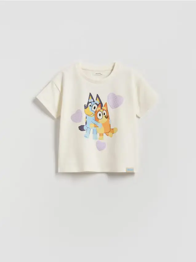 Bluey t-shirt in cotone - panna