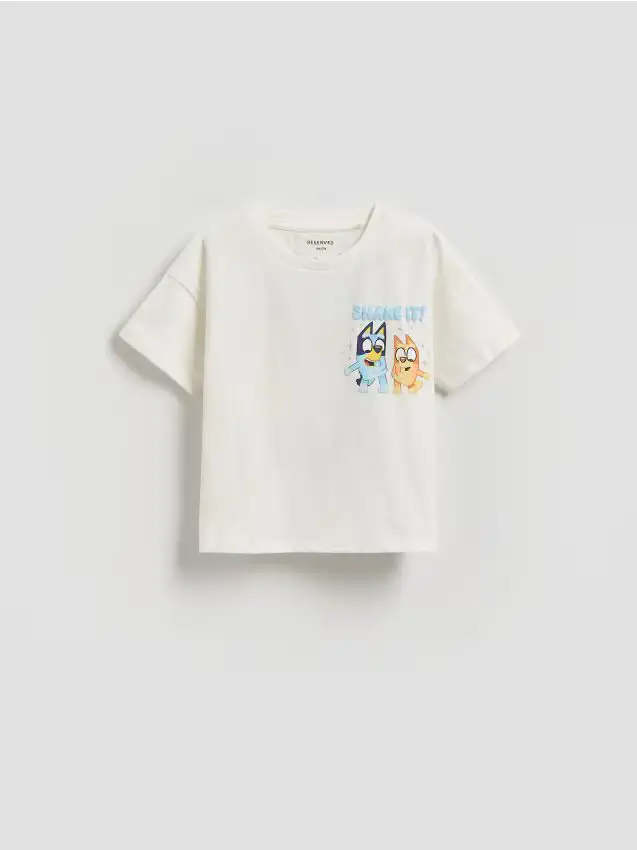 Bluey t-shirt in cotone - panna