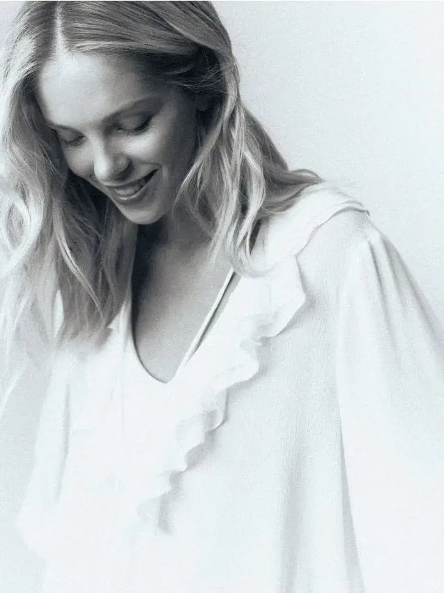 Blusa a balze - panna