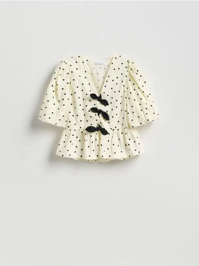 Blusa a pois - nero