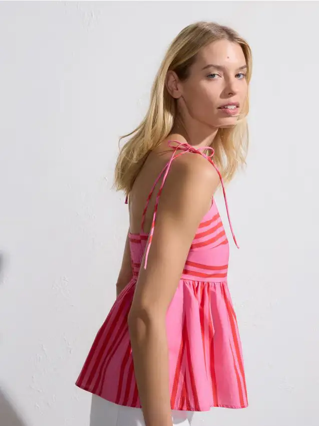 Blusa a righe - multicolore