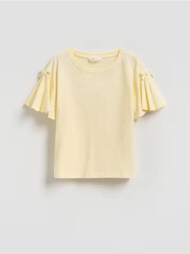 Blusa con balza - giallo chiaro