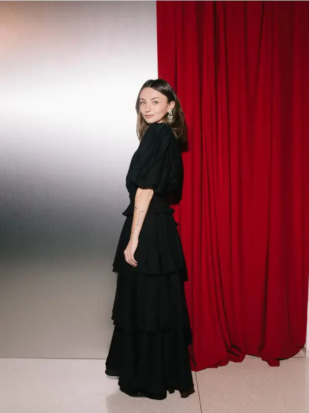 Blusa con maniche a palloncino - nero