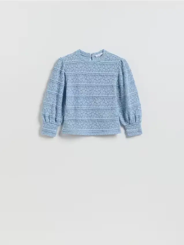 Blusa con pizzo - blu pallido