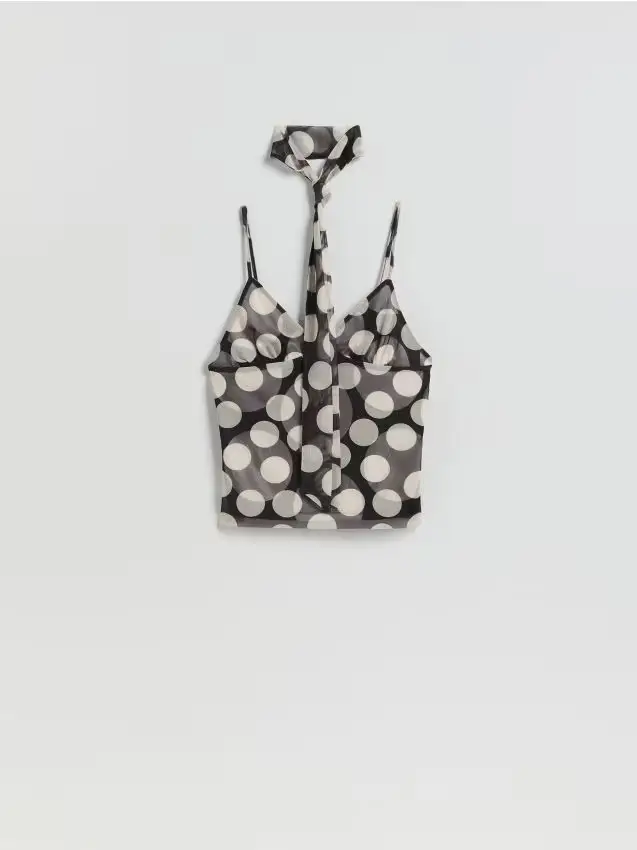 Blusa con sciarpa - multicolore