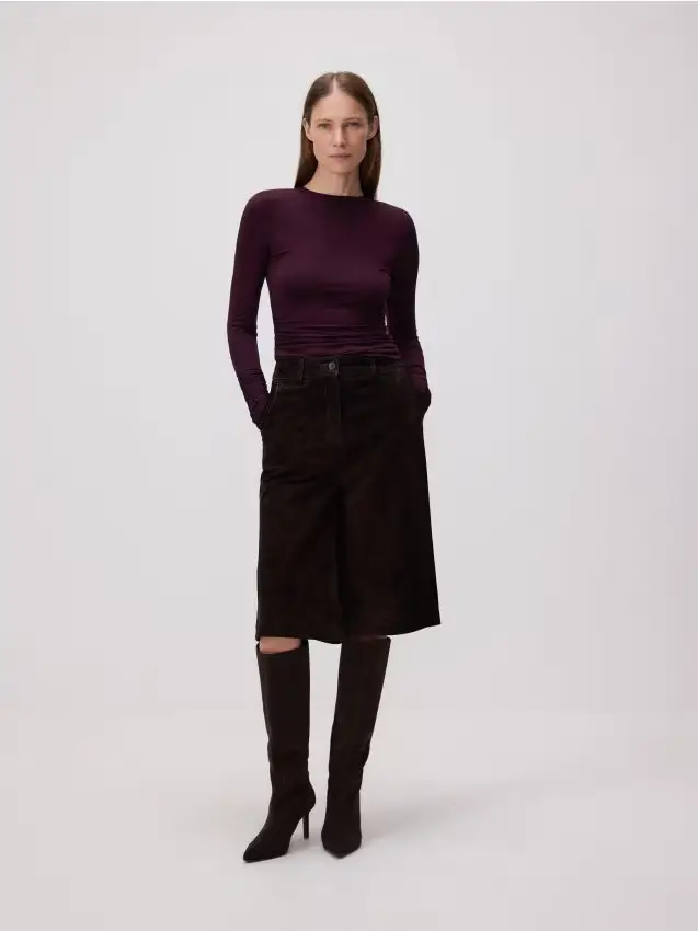 Blusa con spalline - viola scuro