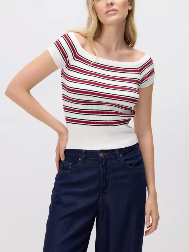 Blusa in jersey - multicolore