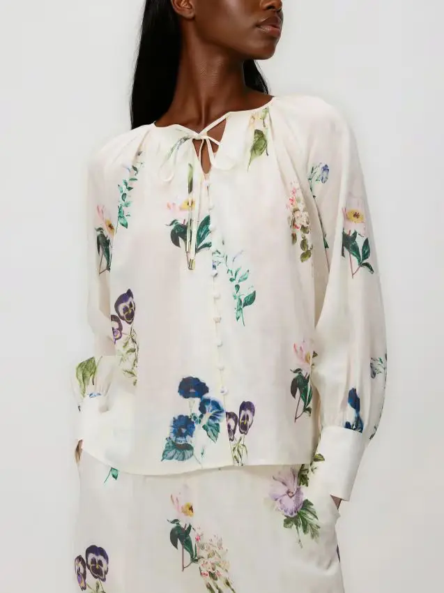 Blusa in ramia - multicolore