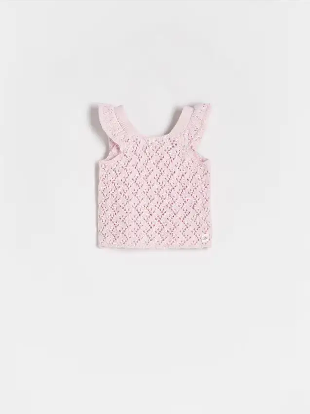 Blusa traforata - rosa pastello
