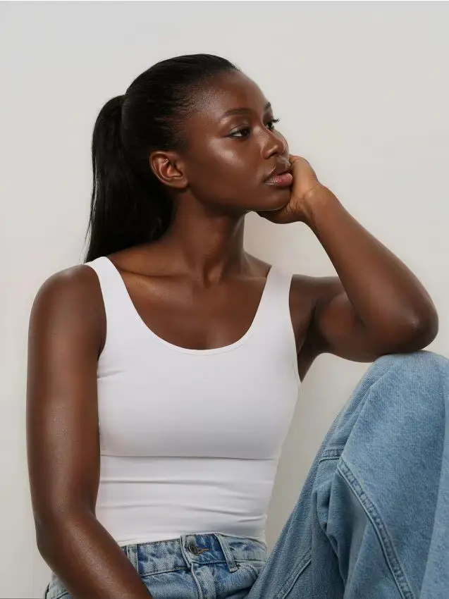 Body con tirantes - bianco