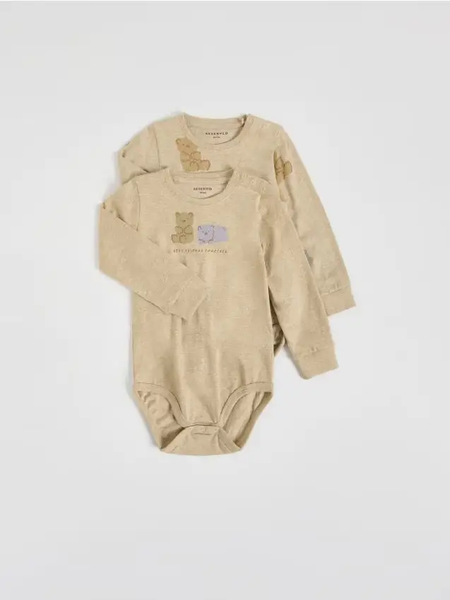 Body in cotone 2 pack - beige