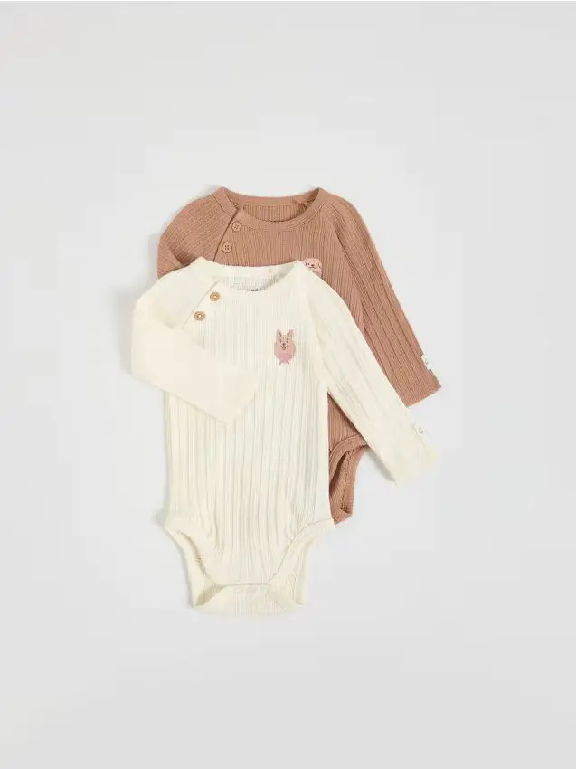 Body in cotone 2 pack - caffè