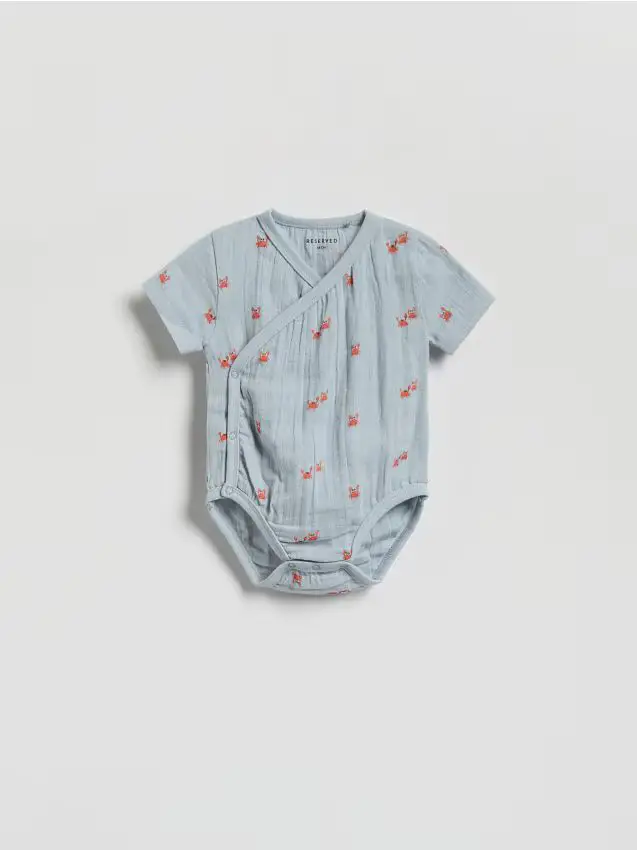 Reserved Body in cotone stampato - blu pallido