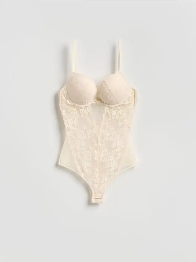 Body in pizzo - panna