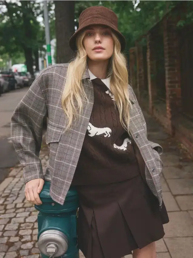 Bomber con colletto - multicolore