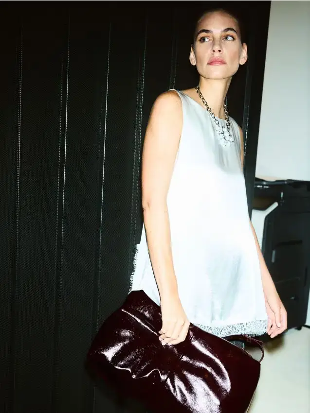 Borsa a spalla grande - mogano