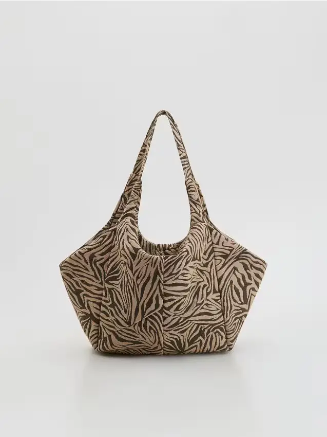Borsa con motivo animalier - multicolore