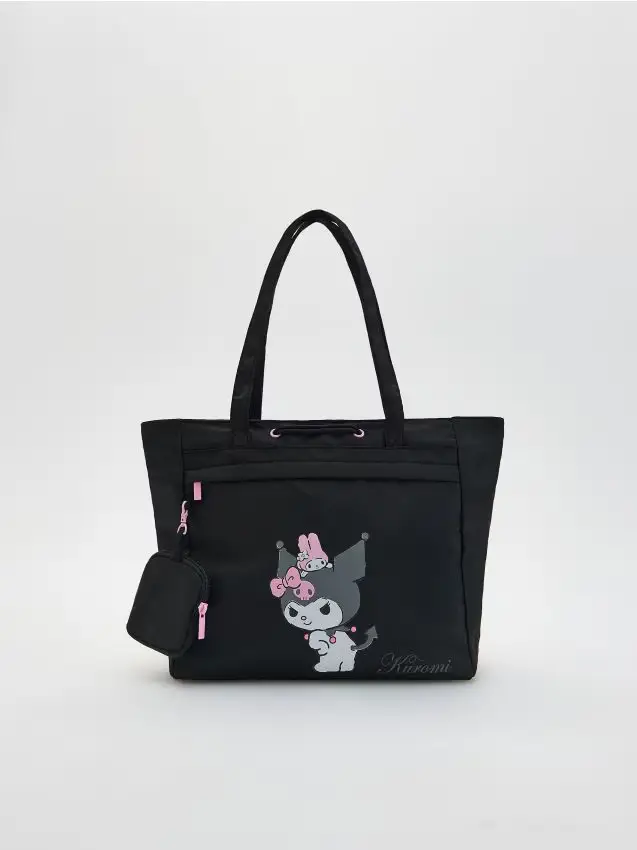 Borsa in tessuto Kuromi - nero