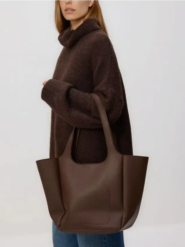 Borsa shopper - marrone scuro