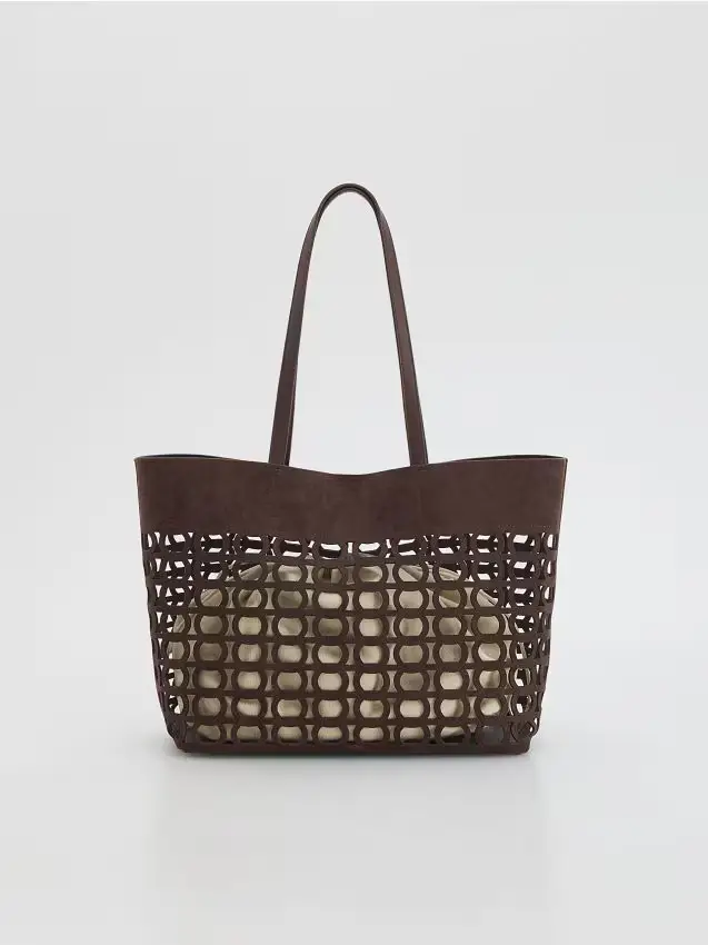 Borsa shopper - marrone scuro