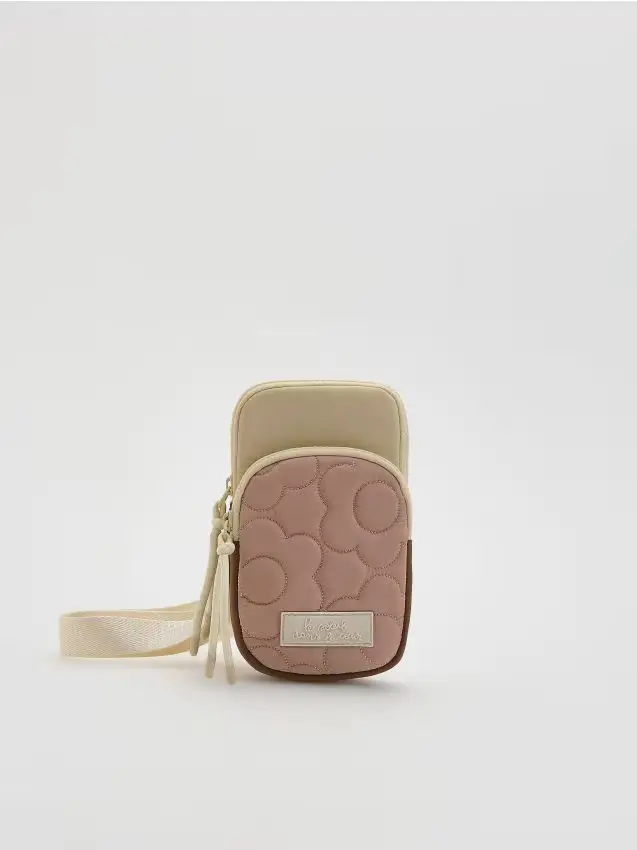 Borsello in tessuti misti - beige