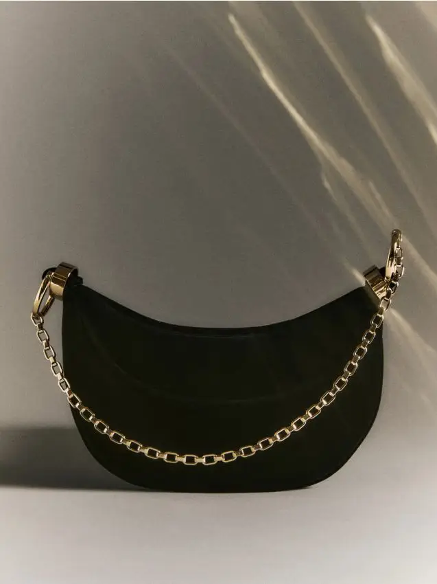 Borsetta piccola con catena - nero