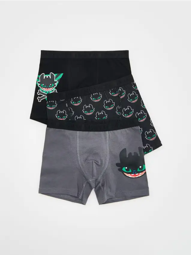 Boxer Dragon Trainer 3 pack - nero