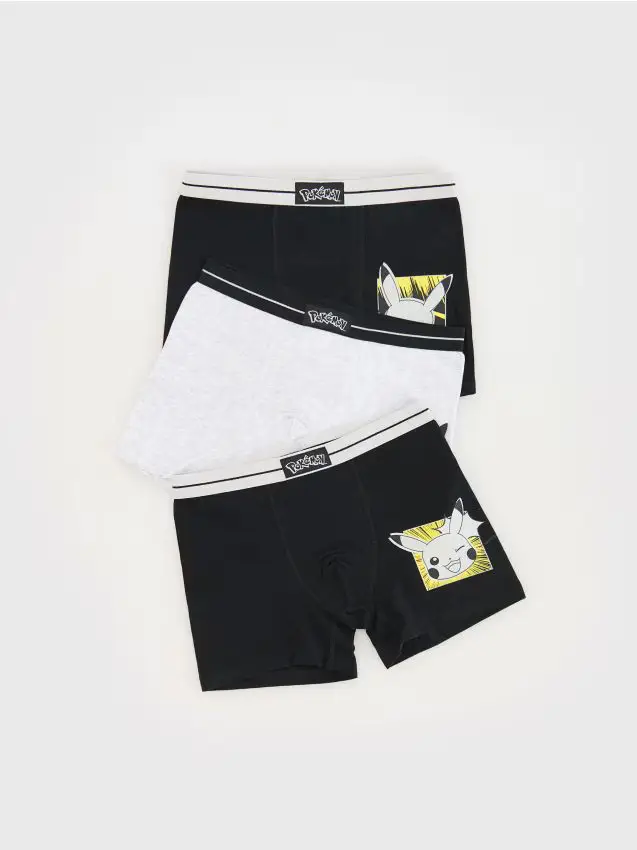 Boxer Pokémon 3 pack - nero