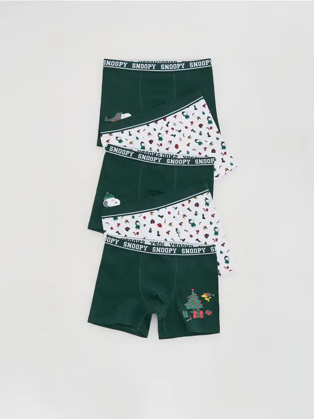 Boxer Snoopy confezione da 5 - verde scuro