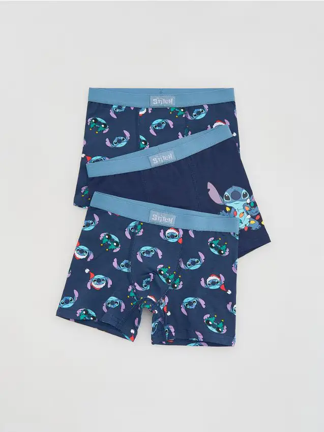 Boxer Stitch 3 pezzi - blu scuro
