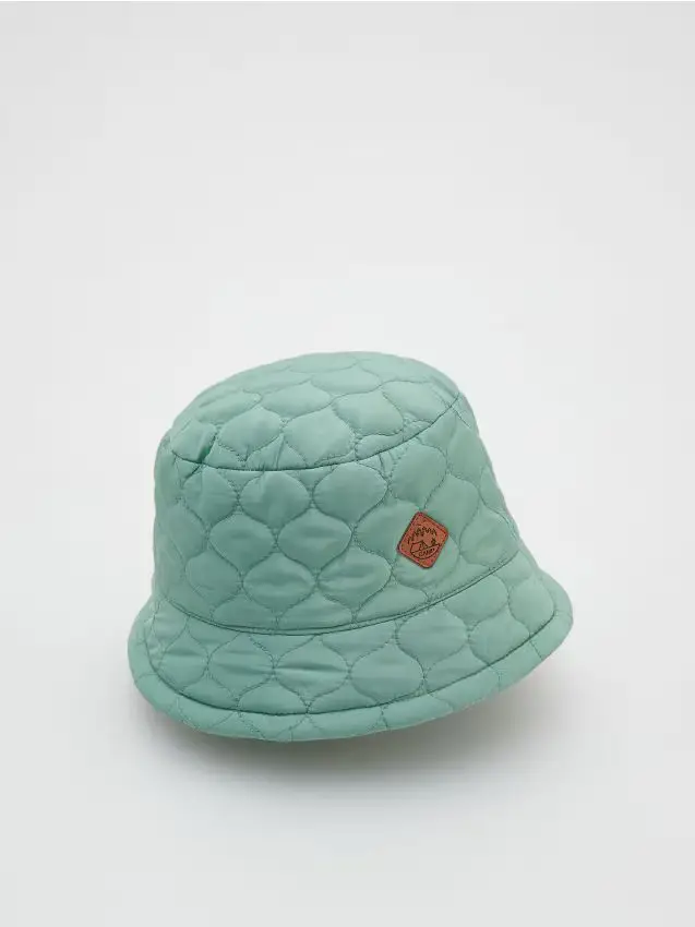 Bucket hat trapuntato - verde oliva