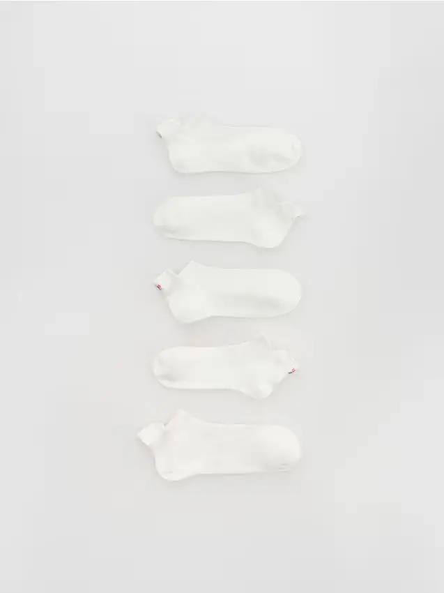 Calzini con ricamo 5 pack - panna