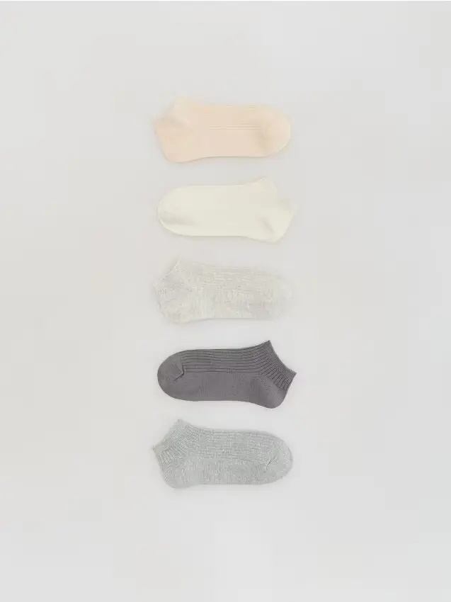 Calzini corti 5 pack - grigio scuro