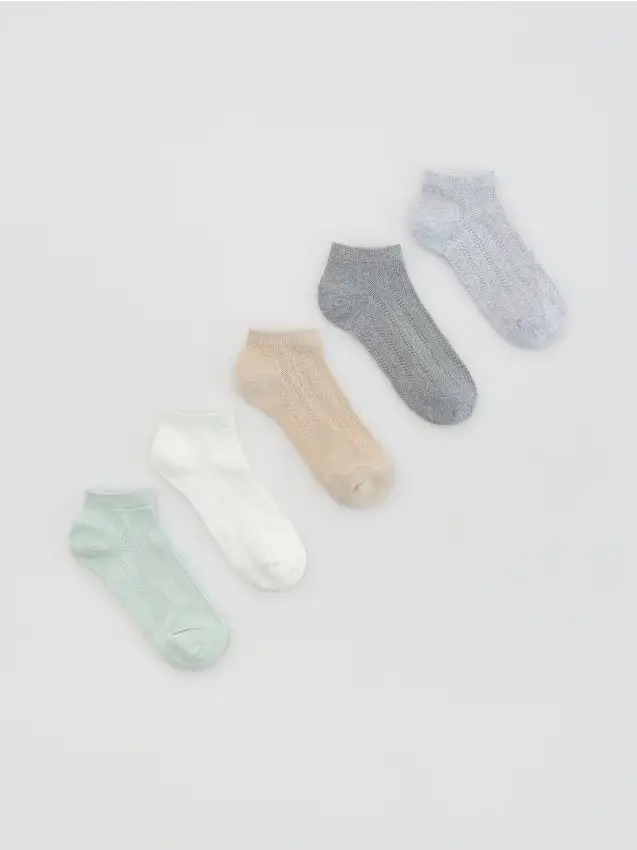 Calzini corti 5 pack - panna