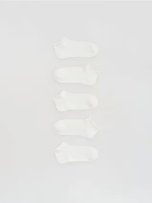 Calzini corti 5 pack - panna