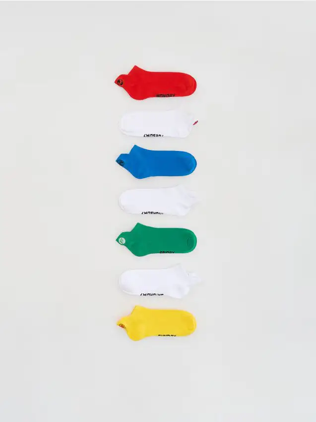 Calzini in cotone 7 pack - rosso