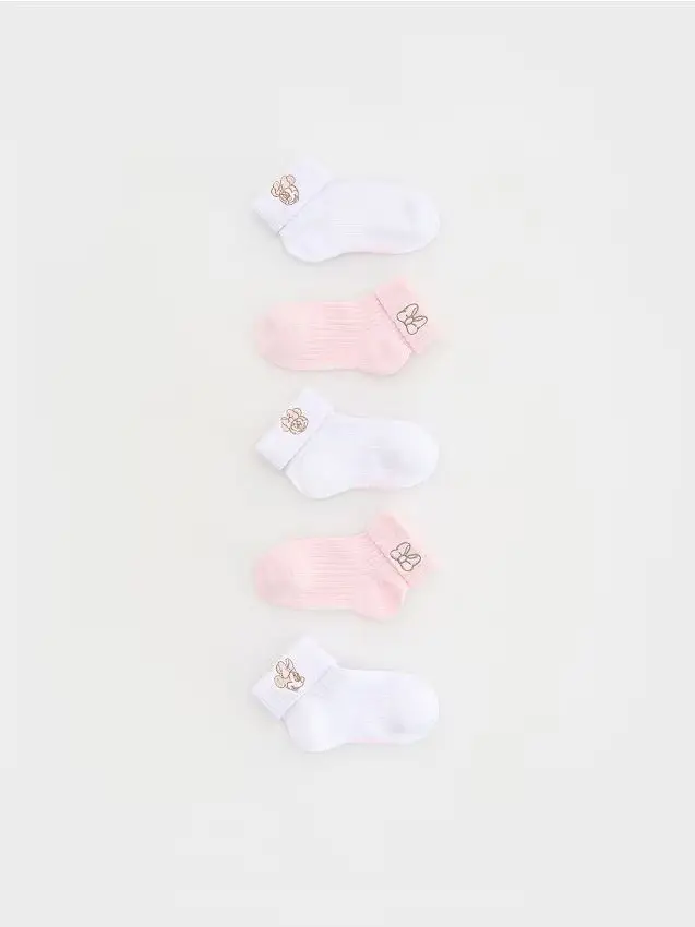 Calzini Minnie Mouse 5 pack - bianco