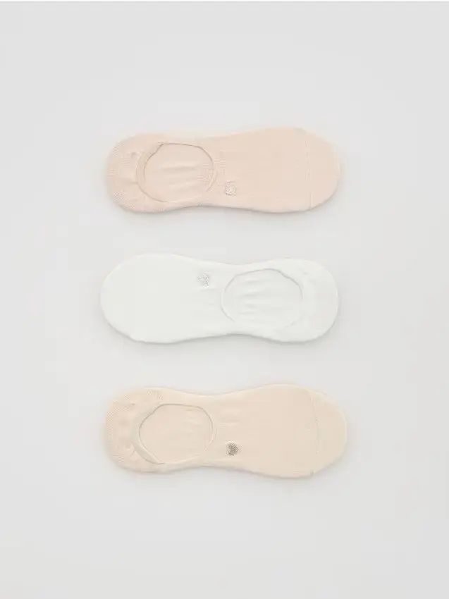 Calzini misto cotone3 pack - panna