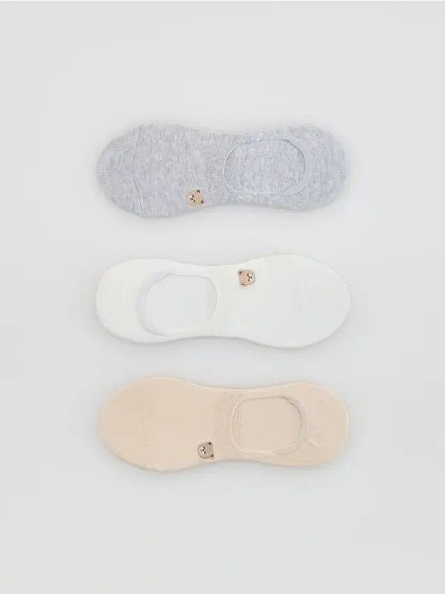 Calzini misto cotone3 pack - panna