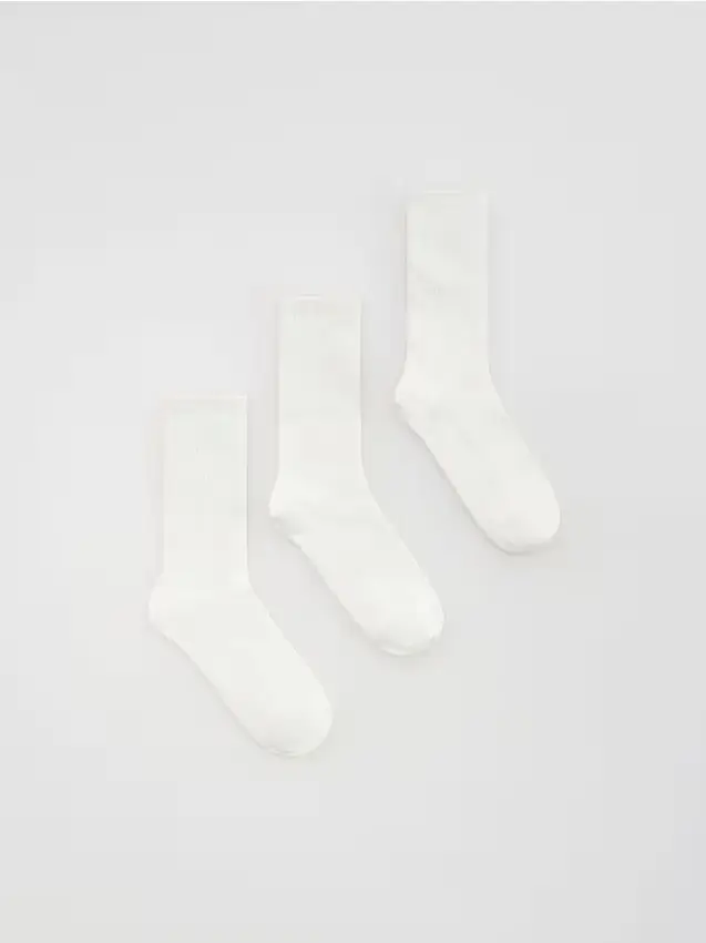 Calzini misto cotone3 pack - panna