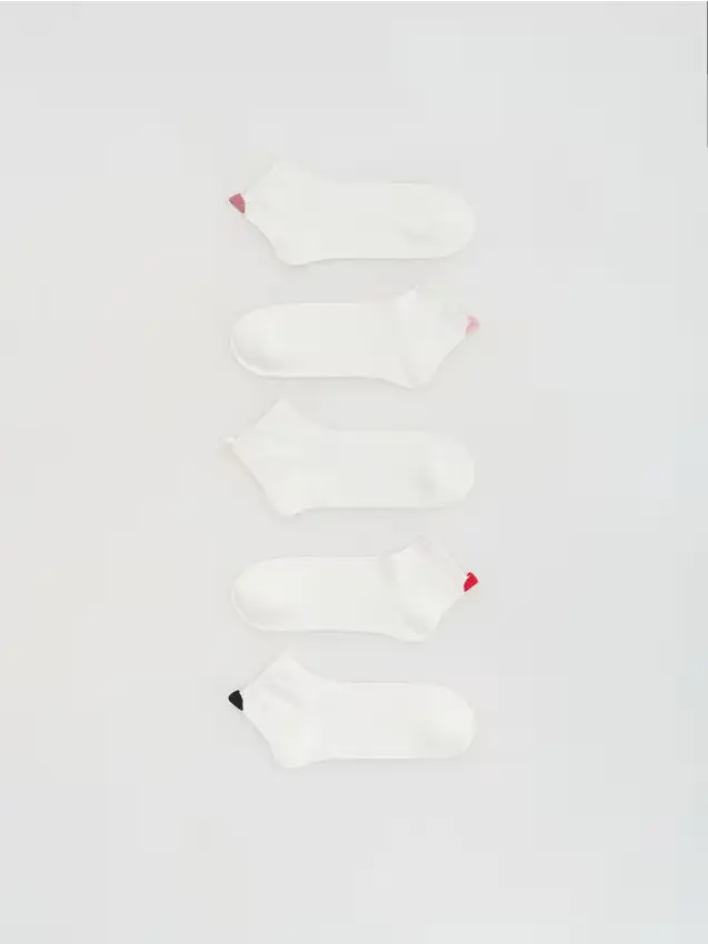 Calzini ricamati - panna