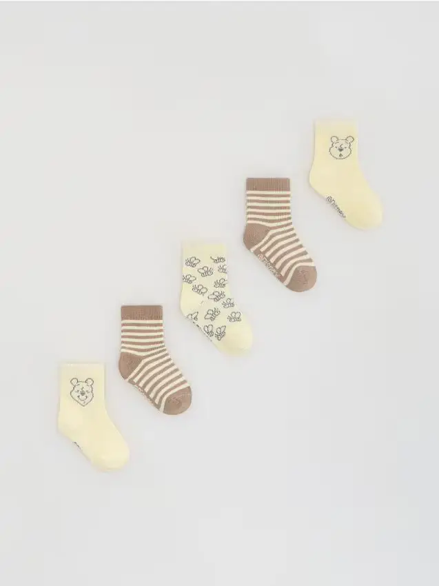 Calzini Winnie the Pooh 5 pack - giallo chiaro