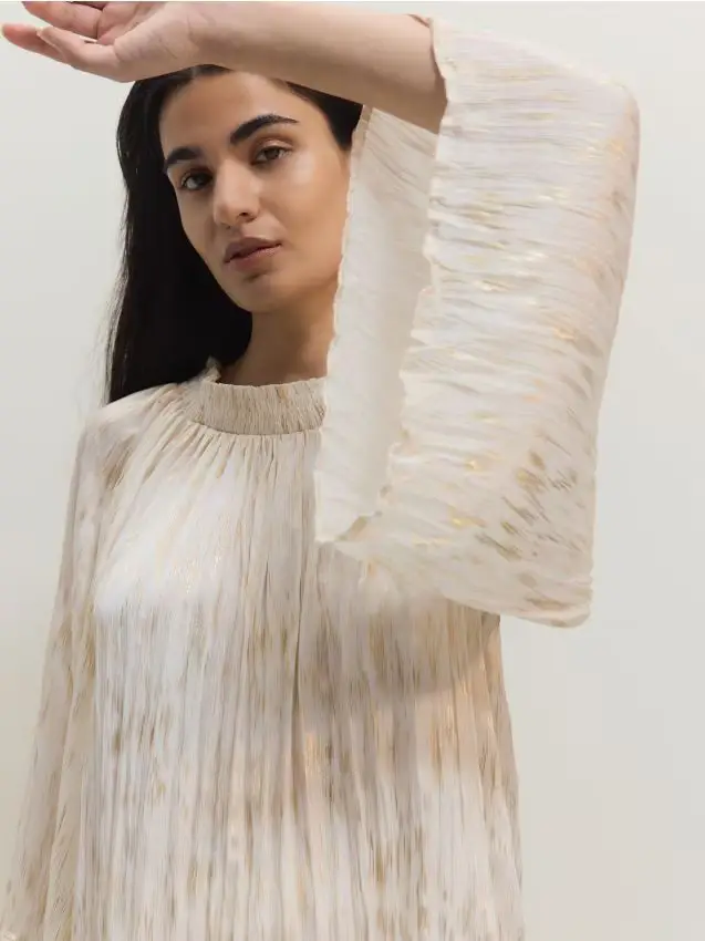 Camicetta con arricciature - multicolore